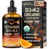 NutraHarmony Suplemento Líquido Vitamina D3 K2 Orgánico 120ml Sabor Naranja