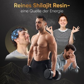 Shilajit Resin 50g - 800mg Himalaya Shilajit Original Harz mit Ashwagandha, Kurkuma - Energie durch Fulvinsäure (88%), Huminsäure & 85 Spurenelemente - Alternative zu Shilajit Kapseln - WeightWorld