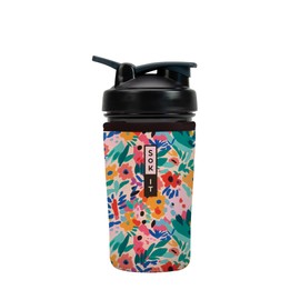 Sok It Botl Sok Protein Blender Shaker Bottle Sleeve Insulated Neoprene Cover (Abstract Floral, Fits 24oz Blender)