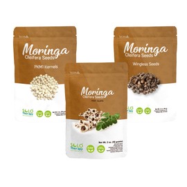 Moringa Seeds Variety Pack, Moringa Seeds Kernels, Moringa Seeds Wingless, Moringa Seeds - PKM1-3 Packs of 2 oz Each - Semillas de Moringa - Product of India (Moringa Seeds Variety, 3)