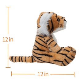 Apricot Lamb Toys Plush Classic Tiger Stuffed Animal Soft Cuddly Perfect for Child (Yellow Tiger, 12 Inches)