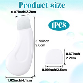 Winsyison Manual Face Spatula with Cap, Metal Face Scrubber for Nose, Reusable Facial Scraper for Men & Women- White