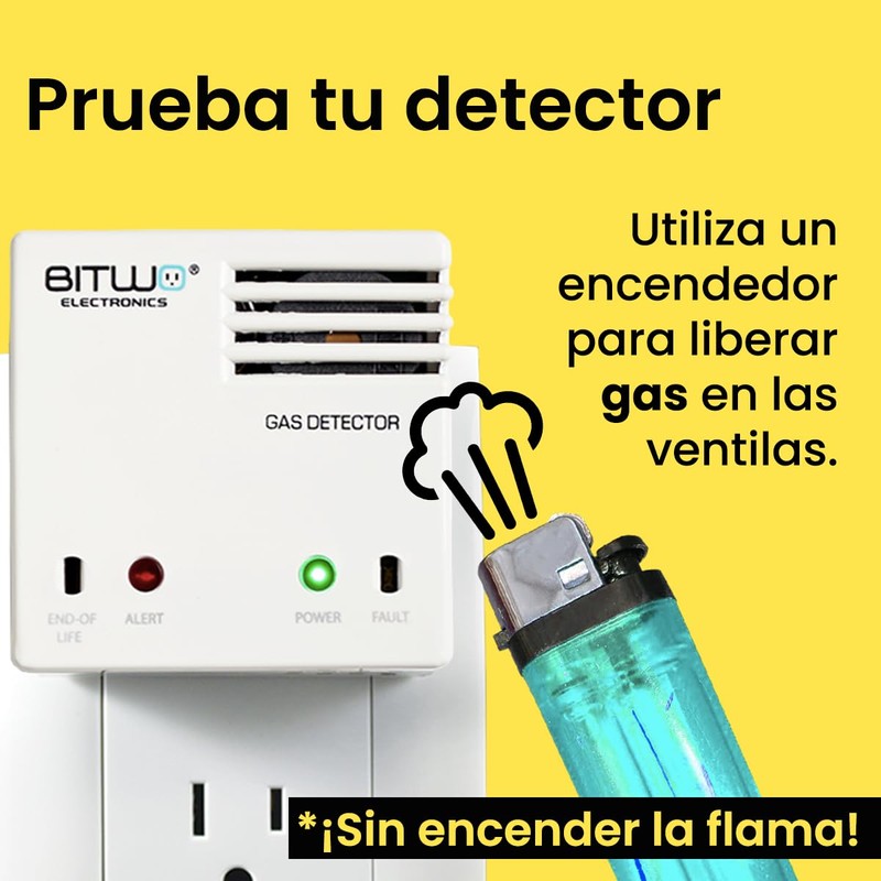 Detector de Gas Alarma Detector de Fugas de Gas LP