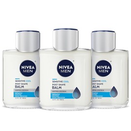 NIVEA MEN Sensitive Cooling Post Shave Balm, 3.3 oz Bottle (Pack of 3)