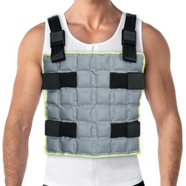 MR.ICE Reusable Cooling Vest for Men & Women with 72 Ice Cells, Adjustable Ice Vest for Outdoor, Long-Lasting Heat Relief (Grey)