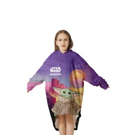 SEWALL Kids Wearable Blanket Hoodies Flannel Sweatshirt Warm Super Soft Blanket Hoodies Portable Pullover Hooded Blanket 3'7"-4'3"
