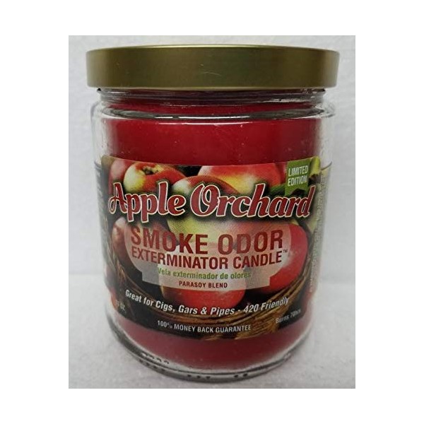 Smoke Odor Exterminator 13oz Jar Candle,Apple Orchard, (1) Candle.