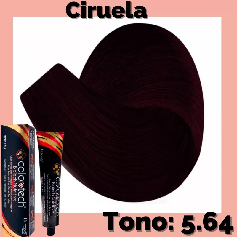 Color Tech Tinte Tono 5.64 Castaño Claro Rojizo Cobrizo