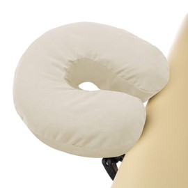 Saloniture 4-Pack Premium Microfiber Face Cradle Covers - Ultra Soft Fitted Massage Table Cradle Cover - Natural