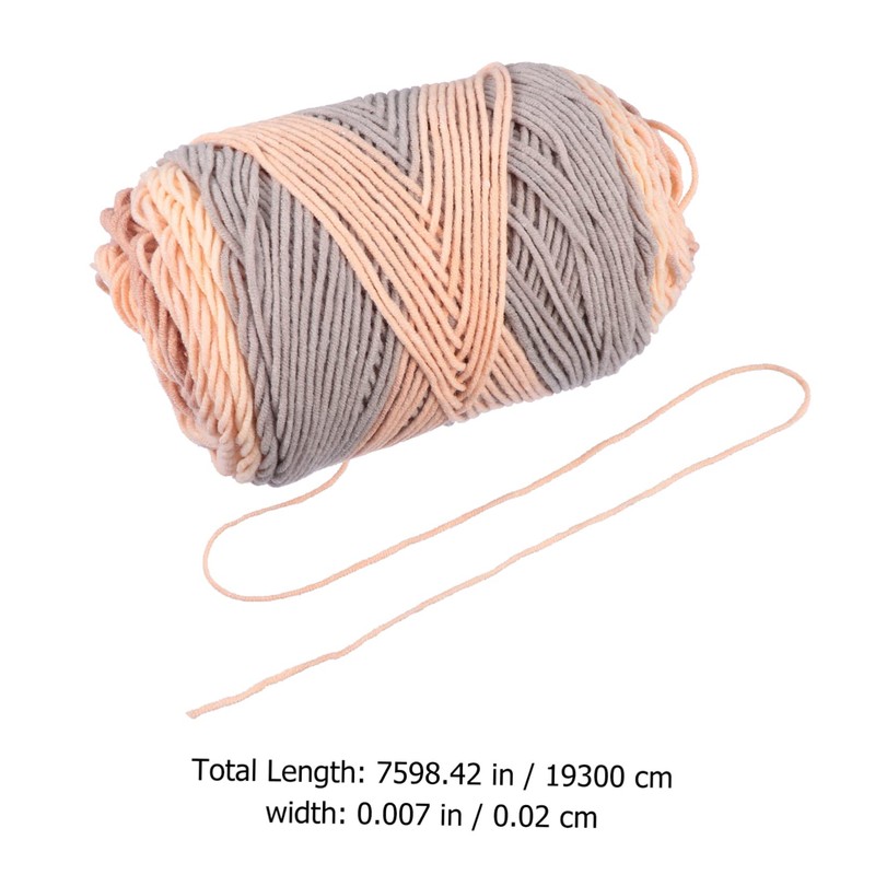 DOITOOL 1roll Craft Rope Rainbow Yarn for Weaving Knitting and