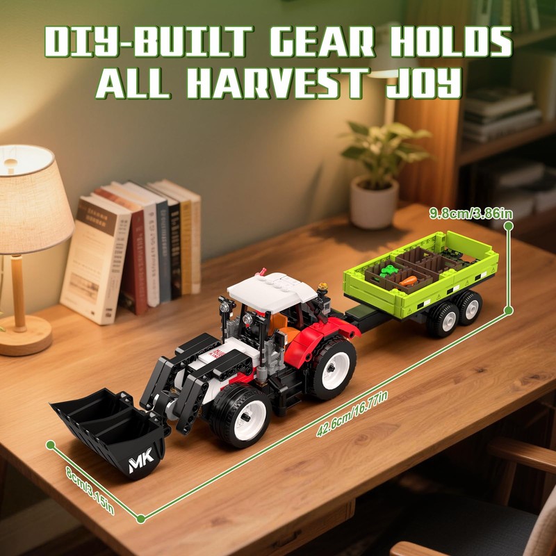 Mould King 24093 Farm Wheel Loader Building Sets, 504+ Pieces