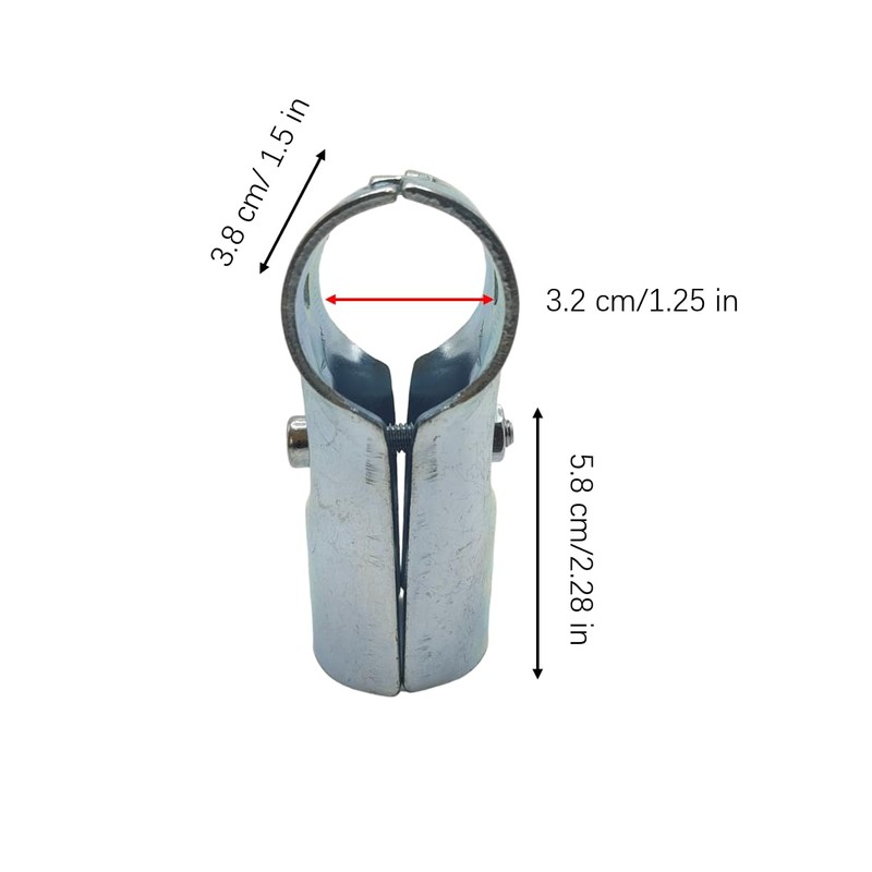 2 Pcs T Clamps Pipe Connector Metal Fittings,Structural Pipe Connector