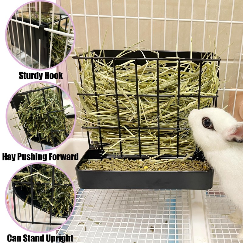 Rabbit Hay Feeder Guinea Pig Hay Holder with Hook Heavy-Duty