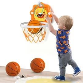 ZOENMG Toddlers Kids Boys Mini Basketball Hoop Toys Indoor,Adjustable Height,Space-Saving,Christmas Birthday Gifts,Kids Toys Boys 3-4-5-6-7-8 Years Old (Orange, Large Score)