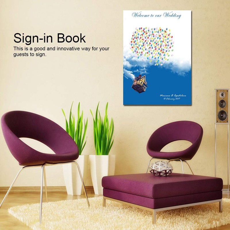 Árbol de Huellas Dactilares Compañeros de Clase Reunión Boda Memoria