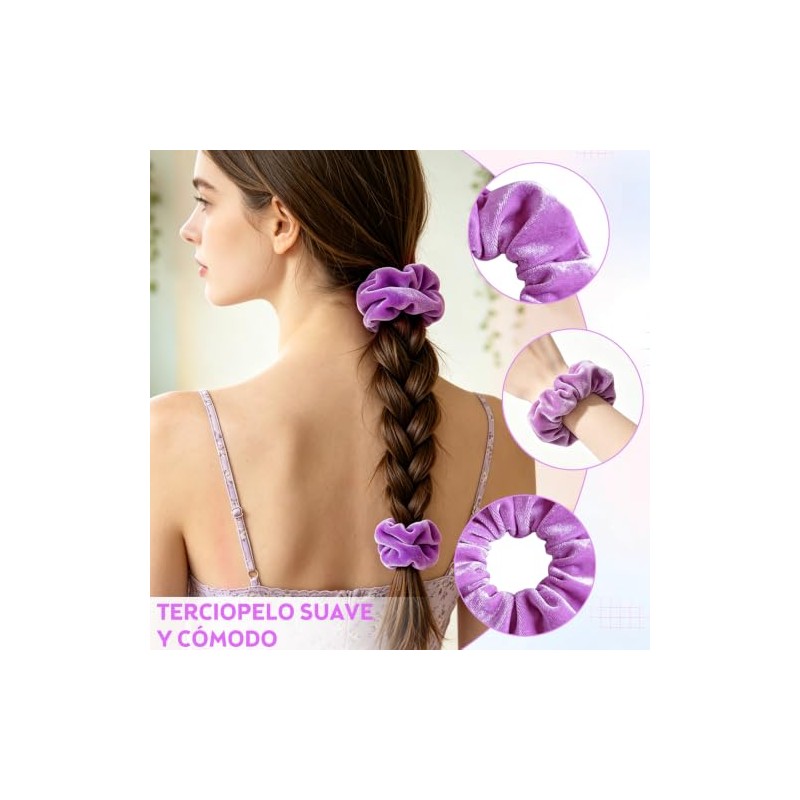 HEYMKGO Scrunchies para Mujer y Adolescente, Set de 40 Piezas
