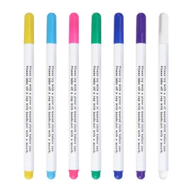 7PCS Washable Fabric Pens Water Soluble Erasable Fabric Marking Pens for Tailor's Quilting Tracing Sewing Dressmaking DIY Clothes T-Shirts Canvas Bags Shoes Hats Embroidery Paint