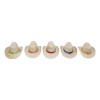 20 Sombrero Texano 8cm Vaquero Miniatura Mini Color Natural