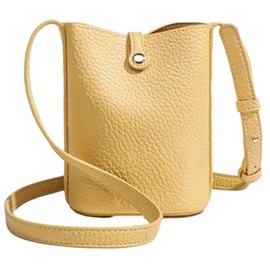 a-fua Women's Smartphone Pouch Shoulder Bag Crossbody Pochette Pouch Shoulder Mini Bag Vertical, yellow