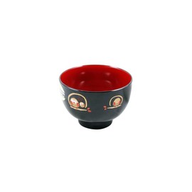 Masawa 73541 Miyako Soup Bowl, Black, Owl