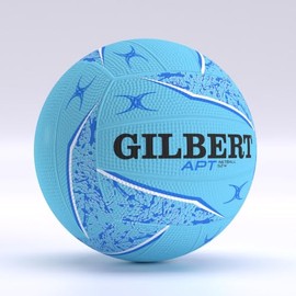 Gilbert APT Training Netball, All Blue, Size 4