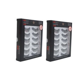 Red Cherry 100% Human Hair False Eye Lashes Fake Eye Lashes #43 Stevl 12 Pack