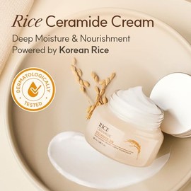 The Face Shop Rice Ceramide - Crema Hidratante Coreana | Ceramidas de Arroz Nutrición Profunda | Fortalece y Repara la Barrera de la Piel | Mejora Ela