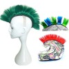 Helmet Mohawk Wig Motorcycle Adhesive Mohawk Hair Patches Skinhead Costumes