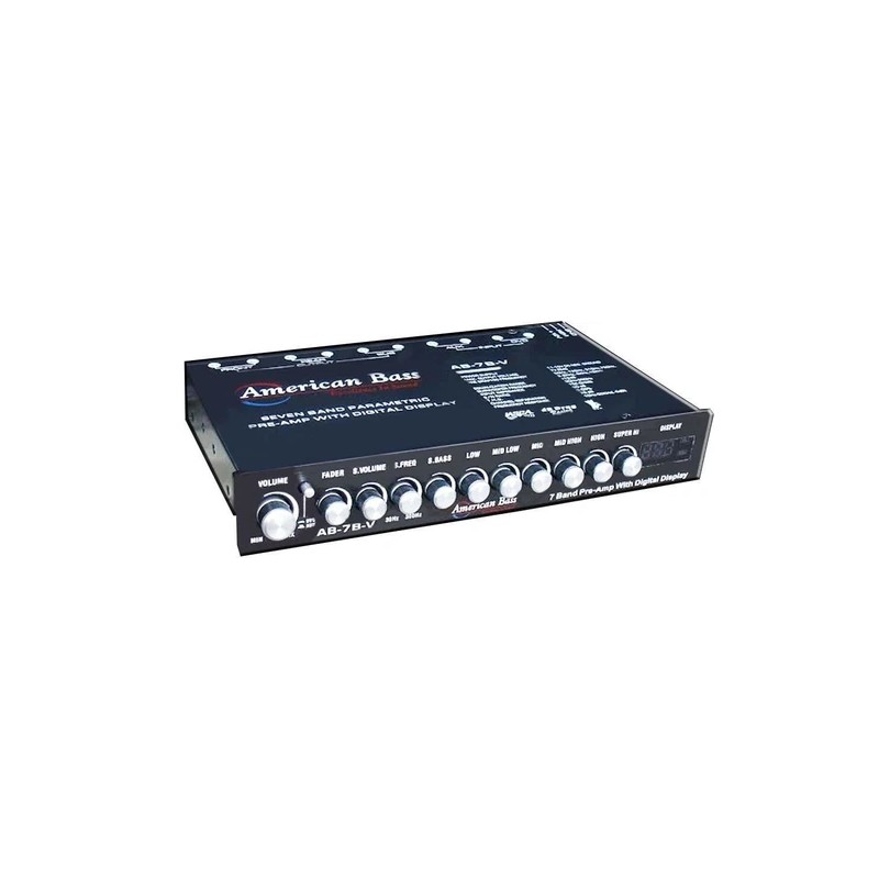 American Bass AB-7B-V 7 Band Parametric Equalizer with LED Voltage