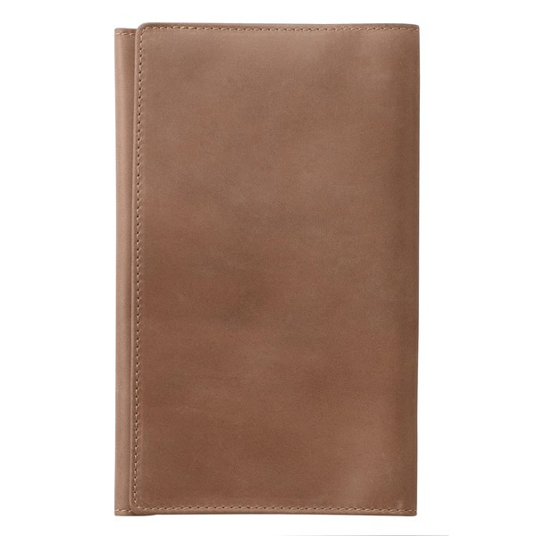 MILAGRO SL-O-001 Oil Pull Up Leather Book Cover (L), New Book Size, New Edition Size, Leather, Stylish, Women's, Men's, Unisex (Gray)