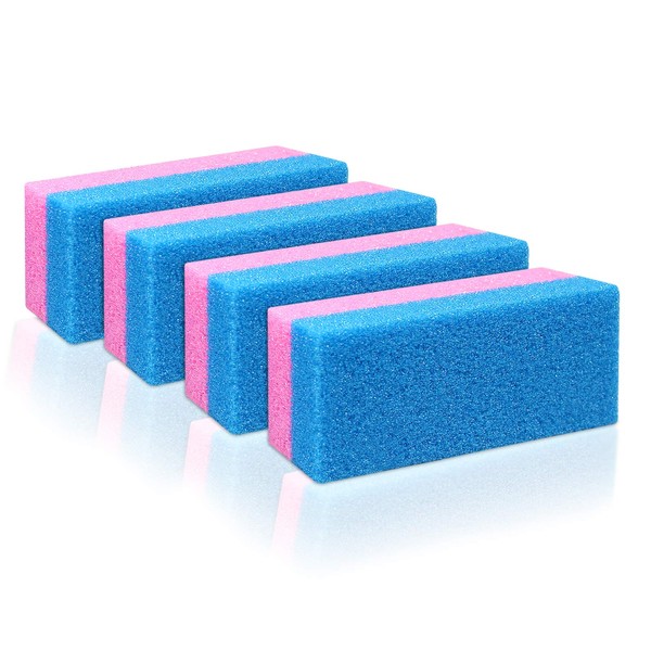 Pumice Bar 4 Pcs Set | Dual Sided Extra Coarse | Exfoliating Foot File | Heel & Feet Scrubber Pumice Sponge | Foot Pad Buffer Callus Remover | Synthetic Pumice Stone for Dry Skin Pedicure |By Anapoliz
