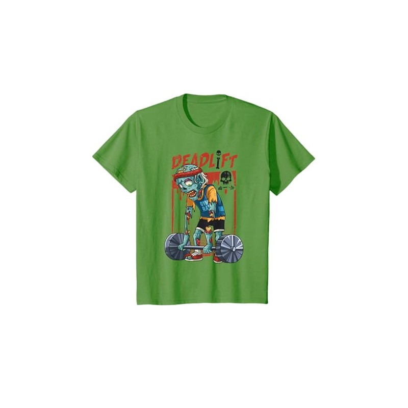 Zombie Deadlift Weightlifting Halloween Fitness Gym Workout Maglietta