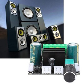 Dual Channel Digital Amplifier Board, TPA3116D2 Audio Power Amplifier Module 2x100 Watt 12-24V for Store Solicitation Home Cinema Space Speaker DIY