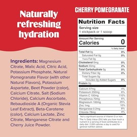 Ultima Replenisher Electrolyte Powder, Cherry Pomegranate, 30 Serving Canister - Sugar Free, 0 Calories, 0 Carbs - Gluten-Free, Keto, Non-GMO with... 