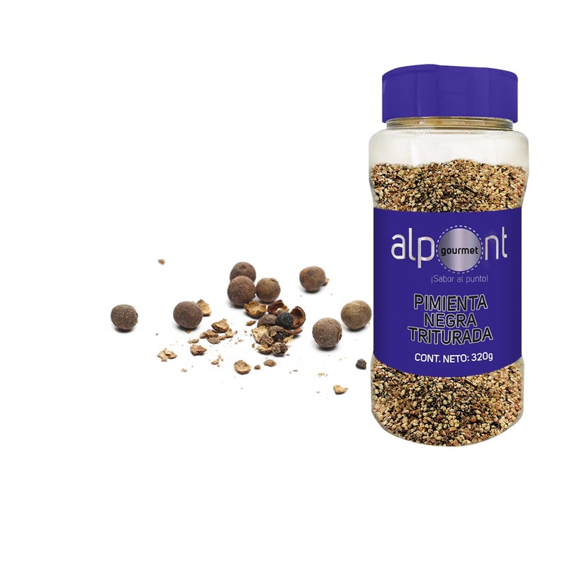 Alpont Pimienta negra triturada, 320 g