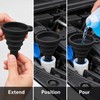 Collapsible Silicone Funnel for Car Fluid Refills – Black Foldable