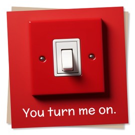 Funny Light Switch Card For Your Loved One - Birthday, Anniversary or Valentine's Card For Your Husband, Wife, Partner, Boyfriend - Made in UK