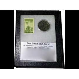 Iwo Jima Beach Sand and Postage Stamp - Commemorative Collection