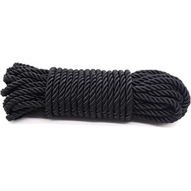 KuTi Kai KuTi Kai All Purpose Rope 8 mm 10M - 32 Feet Length Strong Multifunctional Soft 100% Nylon Rope Natural Twisted Durable Long Ropes (Blue)