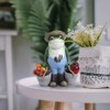 THE ENCHANTED GARDEN Farming Frog Ornament Outdoor Resin Fun Animal
