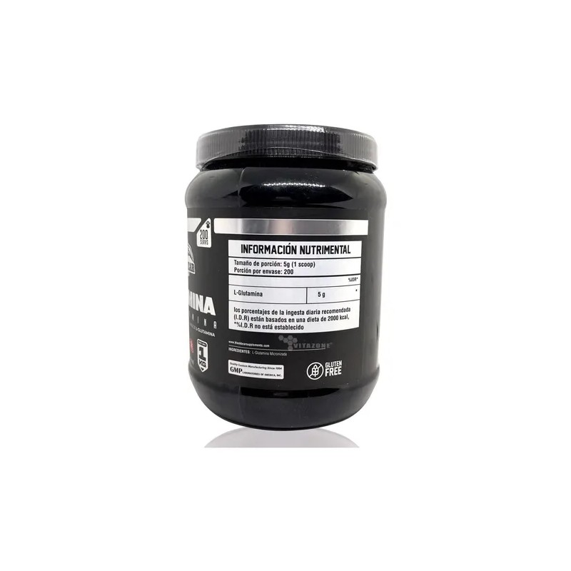 Glutamina 1 Kg Sin Sabor 200 Serv Blackbear Postentreno