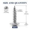 #8 x 3/4" Wood Screw 500Pcs 410 Stainless Steel Standard