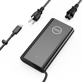 165W GaN USB C Laptop Charger for Dell XPS 17 9720 9730 Precision 5690 5680 3581 3580 Latitude 9440 7640 7340 5540 5440 5340 Inspiron 14 Plus 7430 AC Power Supply Adapter Cord