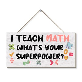 Funny Maths Teacher Gifts for Men Best Teacher Gifts for Women Gift For Teachers End Of The Year Birthday Presents for Teachers Appreciation Gift Christmas Presents Men Present Wooden Wall Plaque