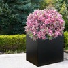 Galvanized Steel Planter Box Black Metal Planter Large Square Indoor