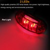 Tnisesm 6Pcs Amber+Red 2.5 Inch Waterproof Trailer Marker Lights, 2