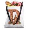 Monogrammed Christmas D Initial Gingerbread Cookie Letter D Tote Bag