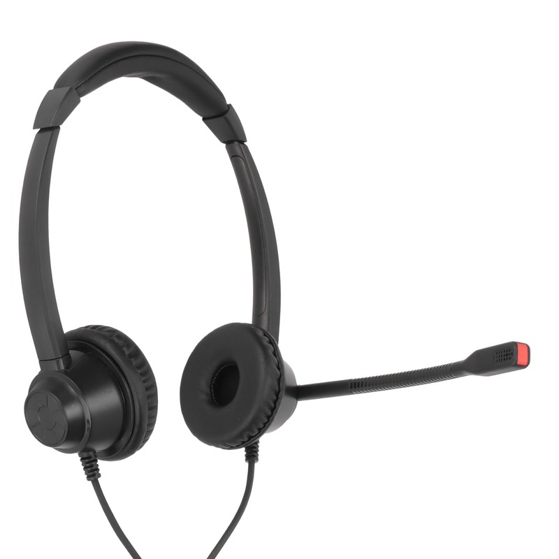 RJ9 Phone Headset Built in HD Microphone Binaural Office Headset