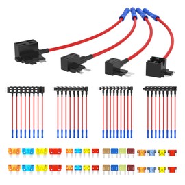 RVBOATPAT 36PCS Fuse Tap 12V 4 Types Add a Fuse Kit with 5A 10A 15A 20A Fuse Standard Low Profile Fuse Tap Adapter Mini and Micro2 for Car Truck RV Boat Mower