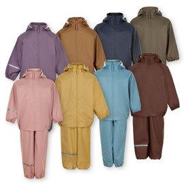 Celavi Unisex Children's Basic Recycle PU Rainwear Set, Dusty Ceder